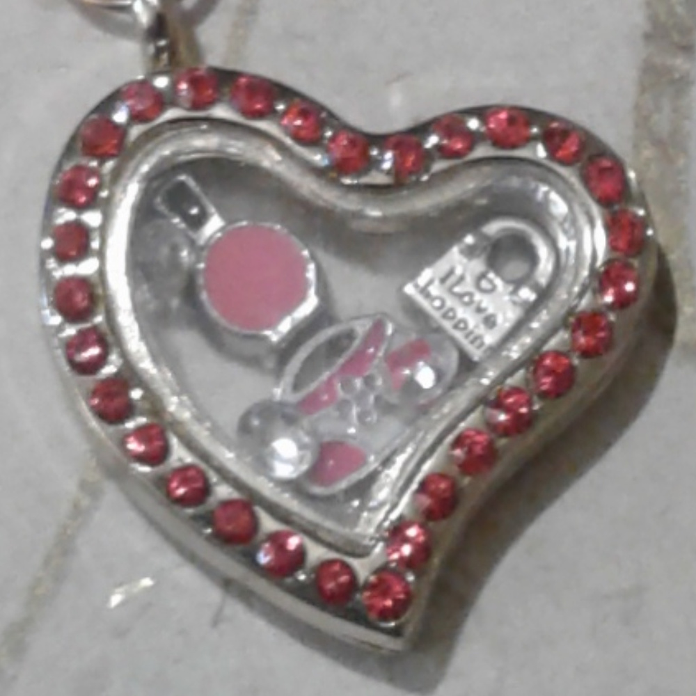 NEW I LOVE SHOPPING memory locket necklace
